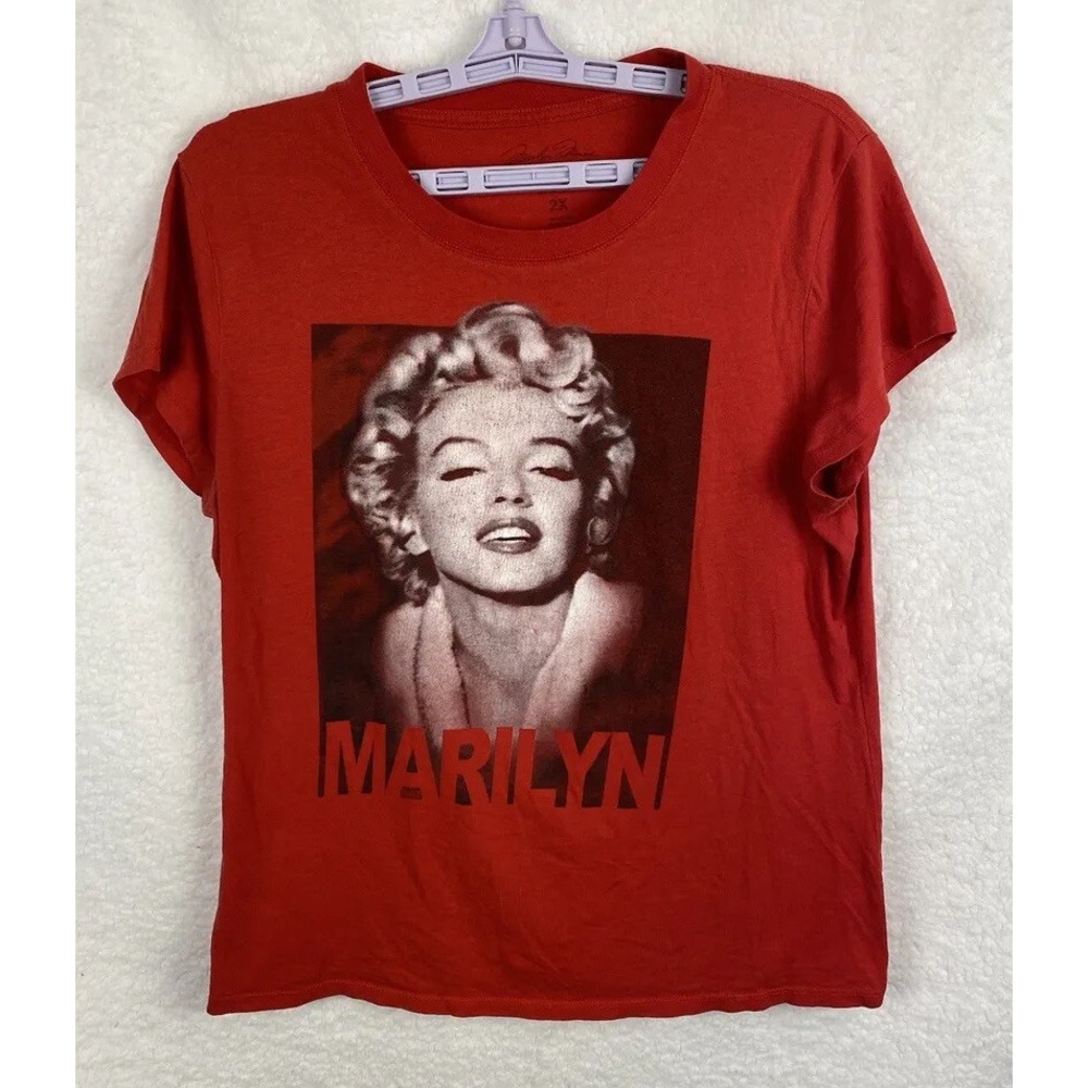 Marilyn Monroe T-Shirt - Red - 2X‎ Graphic Photo Retro Vintage Icon Movie Star
